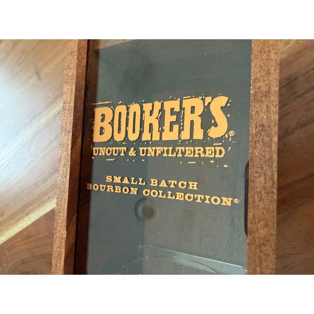 Bookers Bourbon Wooden Box Small Batch Collection Barrys Batch 2025-01 Display
